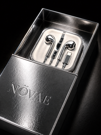 NÖVAE Écouteurs filaires chrome miroir